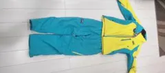美品】MIZUNO スキーウェア 上下セット チェック柄 ブルー 男性用