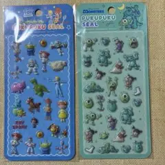 トイ・ストーリー　モンスターズインク ぷくぷくシール　2枚セット