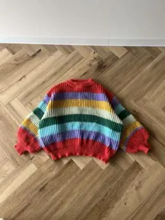 【限定値下げ】韓国子供服　レインボーニット　120cm