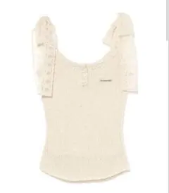 ANDMARY Cotton ribbon tank アイボリー - メルカリ