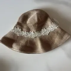 アシーナニューヨーク　麦わら帽子　ハット　花　刺繍　定番　人気