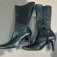 ダイアナ　黒ロングブーツ 24 E幅