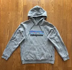 patagonia パタゴニア ロゴ プルオーバーパーカー グレー Ｌ裏起毛