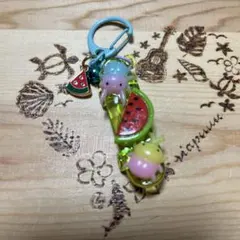 ハンドメイド　スケボーキーホルダー　夏46