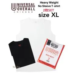 【ユニバーサルオーバーオール】新品 ヘヴィーウェイト ノースリーブ 白 黒 XL