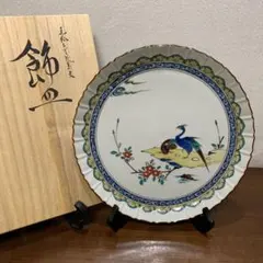 大皿 直径45.5cm 有田 静山作 波鶴 金彩 賀正 正月 飾り皿 皿 - メルカリ