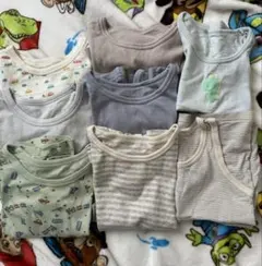 ベビー肌着8点セット 長袖 半袖 タンクトップ 肌着 90cm