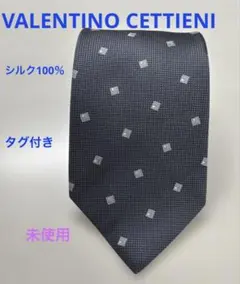 【未使用、タグ付】 VALENTINO CETTIENIグレー系ネクタイ
