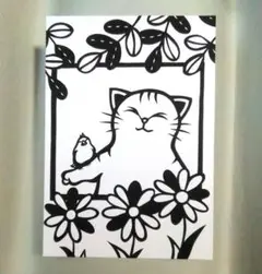 【切り絵】原画　A5サイズ　friend