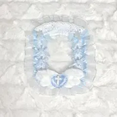 ✧109✧ 硬質カードケース B8 レースデコ ナースメイド 水色