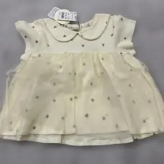 新品！キッズ子ども女の子ベビートップス半袖Tシャツ星柄 90cmテータテート