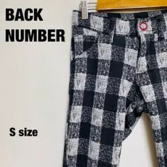 BACK NUMBER スキニーパンツ チェック 裏起毛 Sサイズ 【1002】
