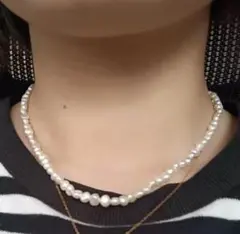 ネックレス バロック パール 淡水 真珠 チョーカー 結婚式 おしゃれ 新品