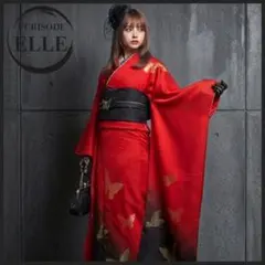 バッグ付き！振袖フルセット(7点)成人式・金糸刺繍・モード系・暈し染めのサムネイル