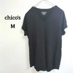 海外古着 黒 ブラック Vネック 半袖 Tシャツ М 無地 シンプル