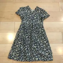 GLOBAL WORK キッズ 花柄 半袖シャツワンピース L 120サイズ相当