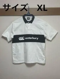Canterbury ラグビージャージ ポロシャツ ホワイト ブラック XLのサムネイル
