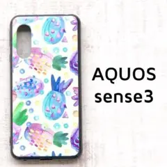 AQUOS sense3 カラフル パイン カバー.