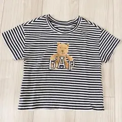 GAP くま ボーダー柄Tシャツ 半袖 100cm