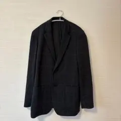 UNIQLOメンズダークグレー チェック柄 ジャケット