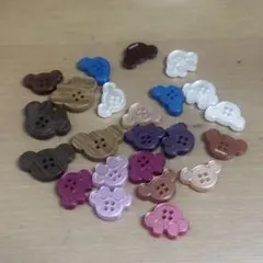 ディズニー　ダッフィー　シェリーメイ　ボタン