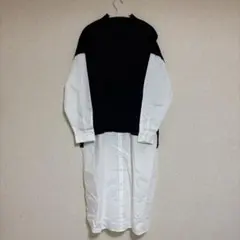 【新品】chocol raffine robeレイヤード風 シャツワンピース