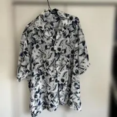 (HARE) ハレ　メンズシャツ ボタニカル柄　S