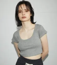 juemi Two-way Ribbed Mini T