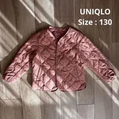 ユニクロ キッズ ウォームパデッドウォッシャブルジャケット 130 ピンク