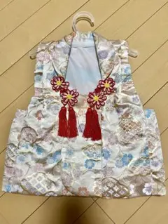 被布着 花柄刺繍 サイズ80