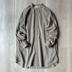 美品＊ダントン DANTON チュニック丈 バンドカラーシャツ 36