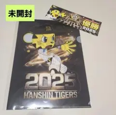HANSIN TIGERS 2025年記念アイテムクリアファイルとステッカー