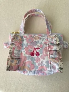 新色】リバティ タナローン ベッツィ桜もち持ち手付き保冷ポーチ