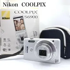 未使用級♦ニコン COOLPIX S6900 デジタルカメラ 自撮り ケース付きのサムネイル