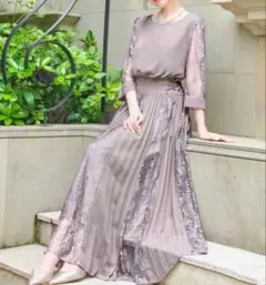GIRL パーティードレス レース プリーツ 結婚式 ワンピースS オケージョンのサムネイル