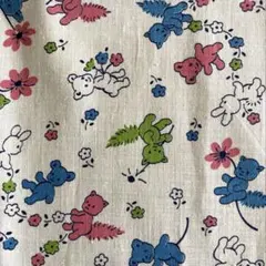 ヴィンテージ生地＊カラフルなアニマル達＊ビンテージ生地