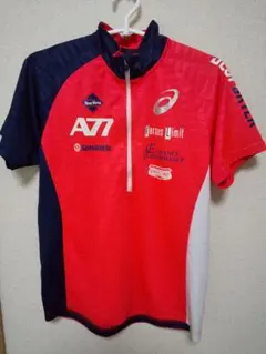 アシックス A77 ハーフジップシャツ Mサイズ