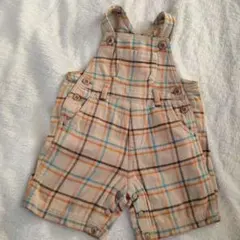 bebe チェック柄ロンパース