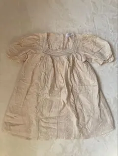 ZARA 半袖ワンピース 3-4歳 クリーム色