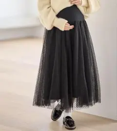 Rosemadame ドット ボリュームチュール　マタニティスカート　LL