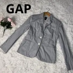GAP ギャップ ストライプテーラードジャケット 10 L綿100% きれいめのサムネイル