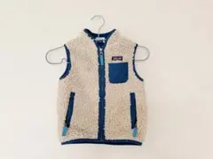 patagonia ベビー ベスト 3T ベージュ/ブルー