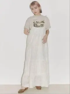 merry jenny tulipジャガードティアードキャミワンピース