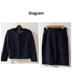 美品✨ダイアグラム グレースコンチネンタル セットアップ レース ノーカラー