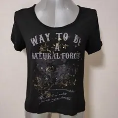 carnelian 半袖Tシャツ 異素材 黒 ロック カットソーのサムネイル