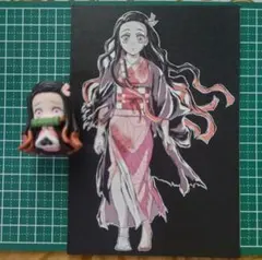 鬼滅の刃　竈門禰豆子待ちぼうけフィギュア＋ポストカード2点セット