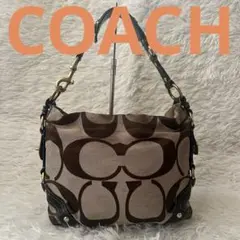 【超希少】COACH コーチ シグネチャー ターンロック ワンショルダーバッグ