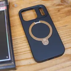 CASEKOO iPhone 17 Pro 用 ケース ブラックゴールド