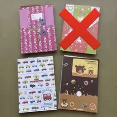 平成レトロ☆ 折り手紙メモ帳セット　使いかけ