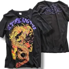 00s エドハーディー　ドラゴンストーン　Tシャツ　サイズM　黒　Y2Kのサムネイル